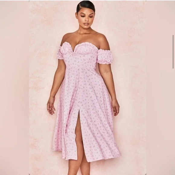 House of CB Lauren Floral Off-Shoulder Dress - Picture 7 of 9